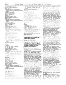 Proposed Fair Market Rents for the Housing Choice Voucher Program, Moderate Rehabilitation Single Room Occupancy Program and Other Programs Fiscal Year 2015