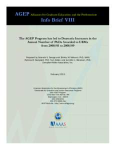 AGEP Info Brief-2010-MayFINAL