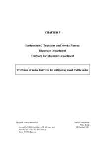 CHAPTER 5  Environment, Transport and Works Bureau Highways Department Territory Development Department
