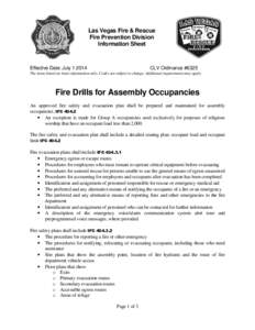 Fire Drills for Assembly Occupancies
