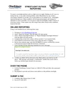 Email / Fax / Energy in the United States / Technology / Streetlight / FirstEnergy