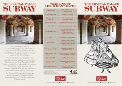 TIME LINE OF SIGNIFICANT DATES 1st August 1865 Official Opening of the High Level line