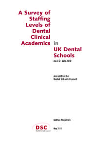 A Survey of Staffing Levels of Dental Clinical Academics in