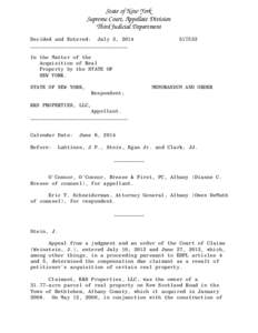 State of New York Supreme Court, Appellate Division Third Judicial Department Decided and Entered: July 3, 2014 ________________________________