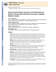 NIH Public Access Author Manuscript Addiction. Author manuscript; available in PMC 2013 February 1. NIH-PA Author Manuscript