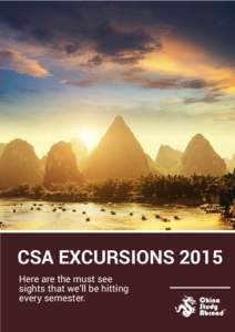 CSA ExCurSionS 2015 Here are the must see sights that we’ll be hitting every semester.  City Knowledge