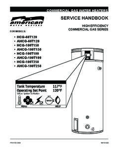 COMMERCIAL GAS WATER HEATERS  SERVICE HANDBOOK