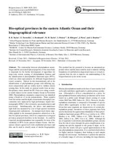 Biogeosciences, 8, 3609–3629, 2011 www.biogeosciences.netdoi:bg © Author(sCC Attribution 3.0 License.  Biogeosciences