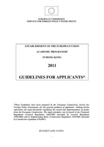 Guidelines for Applicants