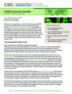 Simon Chair in Political Economy Global Economics Monthly  volume ii | issue 4 | april 2013