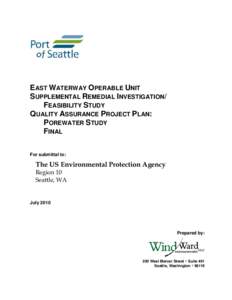 East Waterway Operable Unit Supplemental Remedial Investigation/ Feasibility Study Quality Assurance Project Plan: Porewater Study