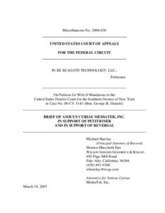 Amicus Brief for Seagate Technology, CAFC