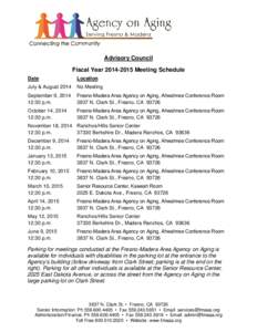 Microsoft Word - Advisory Council Schedule FY[removed]docx