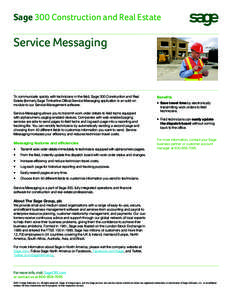 Sage 300 Construction and Real Estate Service Messaging Sales Sheet