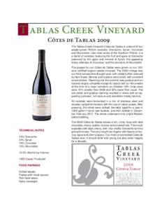 Cotes09 printable wine page.indd