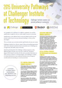 Last updated: [removed]University Pathways at Challenger Institute of Technology