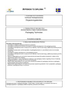 Packaging and labeling / Vocational education / Diploma / European Qualifications Framework / Secondary education / Education / Qualifications / National Qualifications Framework