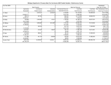 2008 Taxable Valuations (Green Book) - Montmorency County