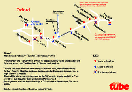 Oxford Tube The Plain roadworks Phase 2 map
