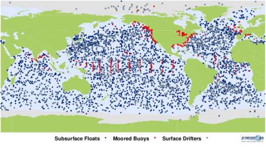 Subsurface Floats  Moored Buoys Surface Drifters