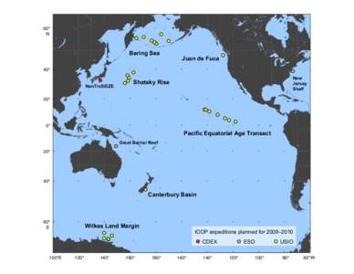 60° N  Bering Sea  Juan de Fuca