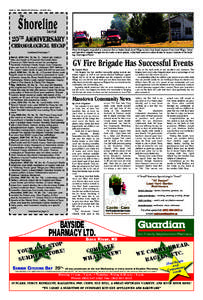 PAGE 12 THE SHORELINE JOURNAL - AUGUST[removed]20th Anniversary Chronological Recap Continued from page 7 March, 2006 (Vol. 10, No[removed]Debert girl, Katelyn