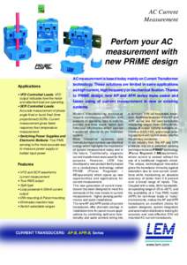 AC Current Measurement Perfom your AC measurement with new PRiME design