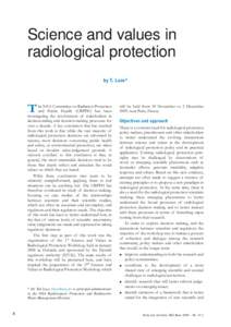 Science and values in radiological protection by T. Lazo* T