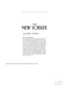 Scott, Andrea. “William Anastasi.” The New Yorker, May 17, 2010.   