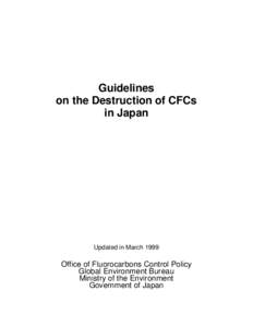 Guidelines on the Destruction of CFCs in Japan