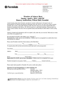 Batavia /  Illinois / Fermilab / United States Department of Energy National Laboratories / Registration fee / Chicago metropolitan area / DuPage County /  Illinois / Kane County /  Illinois