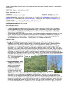 Prunus / Allegheny National Forest / Cherry / Seed / Geographic information system / Prunus serotina / Rosales / Rosids / Flora of the United States