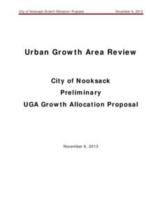 City of XXX Growth Allocation Proposal