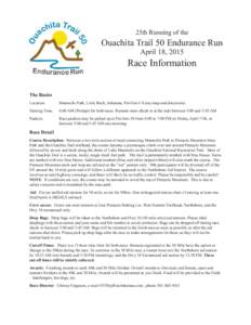 Ouachita Trail 50 Race Information