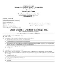 UNITED STATES SECURITIES AND EXCHANGE COMMISSION Washington, D.C[removed]SCHEDULE 14A