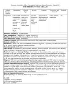 Fungal diseases / Chytridiomycosis / Batrachochytrium dendrobatidis / Chytridiomycota / Chloramphenicol / Australian Green Tree Frog / Amphibian / Frog / BD / Biology / Amphibians of Australia / Mycology