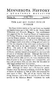 The Lac Qui Parle Indian mission.