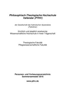 Philosophisch Theologische Hochschule Vallendar