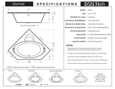 Garnet  izzi bath SPECIFICATIONS 83