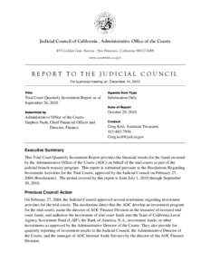 Report to the Judicial Council