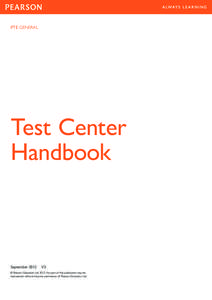 PTE GENERAL  Test Center Handbook  September 2012