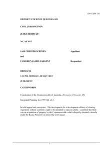 [2013] QDC 216  DISTRICT COURT OF QUEENSLAND CIVIL JURISDICTION