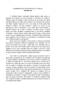 PROMEMORIA PER UNA SINISTRA DEL XXI SECOLO Marcello Cini 1. Condivido tuttora, nonostante l’attuale diaspora della sinistra, la domanda che Claudio Fava aveva formulato a Chianciano con chiarezza: “Abbiamo paura di i