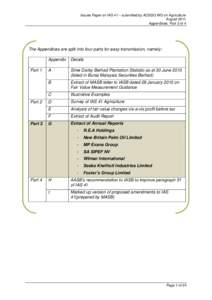 Appendices part 3 of 4 to Issues paper on IAS41 Nov 2011