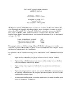 Microsoft Word - MITCHELL, JAMES P.  Papers.doc