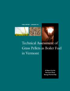 Final Report • January[removed]Technical Assessment of Grass Pellets as Boiler Fuel in Vermont