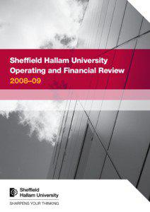 Sheffield Hallam University Operating and Financial Review 2008–09