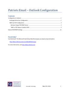 Patriots Email - Outlook Configuration