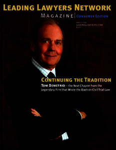 Leading Lawyers Network Magazine Consumer Edition MARCH 2007