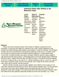 Environment / Environmental soil science / Land management / Soil science / Ecological succession / Infiltration / Surface runoff / Soil / Erosion / Hydrology / Earth / Water